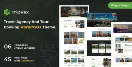 TripRex – Travel Agency and Tour Booking WordPress Theme