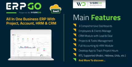 ERPGo SaaS – All In One Business ERP With Project, Account, HRM, CRM & POS