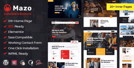 Mazo – Multipurpose Industry Factory WordPress Theme