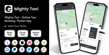 MightyTaxi – Flutter Online Taxi Booking Full Solution – User App – Admin Laravel Panel – Driver app