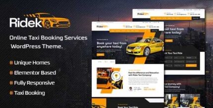 Ridek - Online Taxi Booking Service WordPress Theme Official