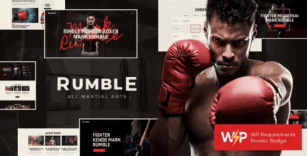 Rumble - Boxing & Mixed Martial Arts Fighting WordPress Theme