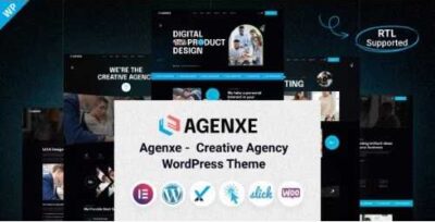 Agenxe – creative agency wordpress theme at $3.49 only