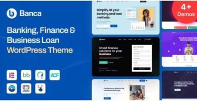 Banca Banking, Finance & Business Loan WordPress Theme at