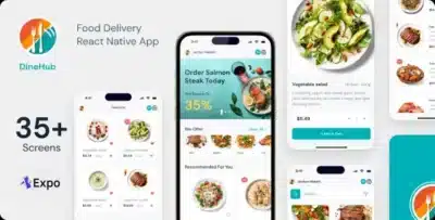 DineHub - Restaurant Food Delivery App | Expo SDK 49.0.13 | TypeScript | Redux Store