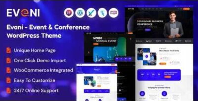 Eveni Event & Conference WordPress Theme at $3.49 only