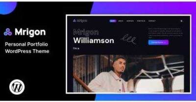 Mrigon – Personal Portfolio WordPress Theme at $3.49 only