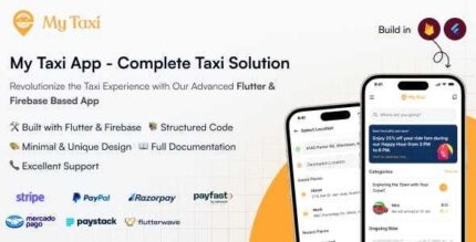 MyTaxi – Flutter Complete Taxi app | Complete Taxi Booking Solution