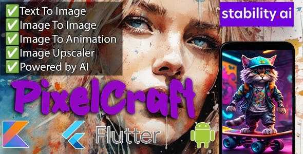 PixelCraft – AI Image Generator App – Generate Images and Animations ...