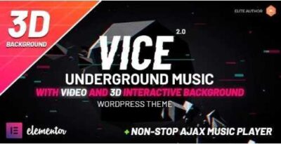 Vice: Underground Music Elementor WordPress Theme at $3.49 only