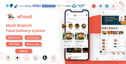 eFood - Food Delivery App with Laravel Admin Panel + Delivery Man App