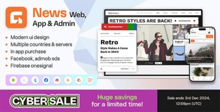 Newsify- News & Magazine Flutter App, News Website