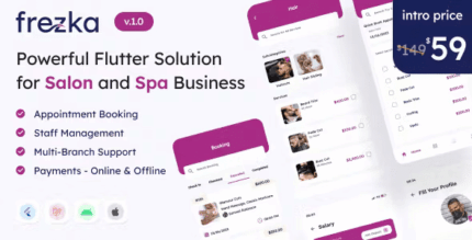 Frezka – All-in-one Salon & Spa Business Solution in Flutter + Laravel