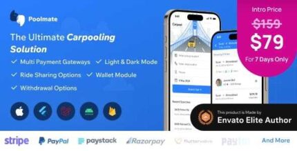 PoolMate | BlaBlaCar Clone | Complete Carpooling Solution in Flutter