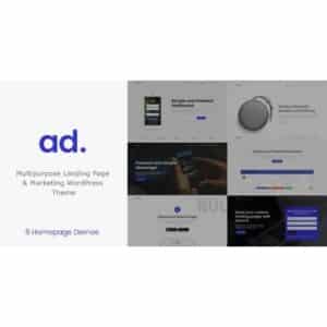 Advent landing page marketing wordpress theme