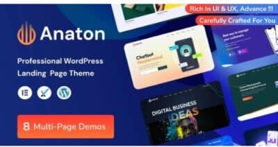 Anaton SaaS Landing Page WordPress Theme