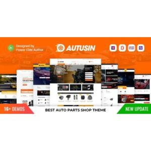 Autusin Auto Parts & Car Accessories Shop Elementor WooCommerce WordPress Theme