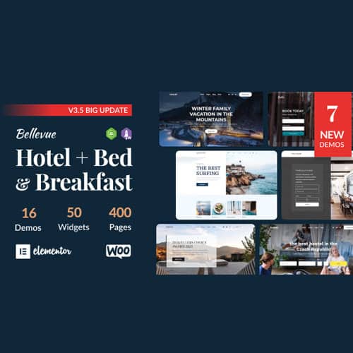 Bellevue | Hotel + Bed and Breakfast Booking Calendar Theme Bellevue | Hotel + Bed and Breakfast Booking Calendar Theme - Image 1