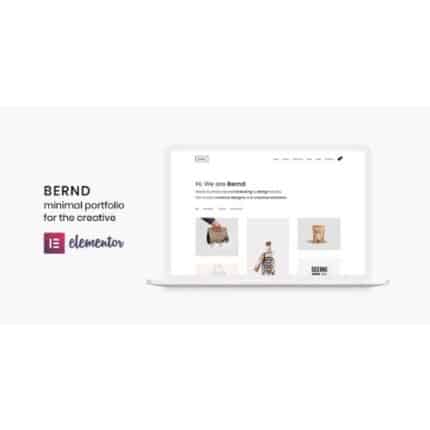 Bernd - Minimal WordPress Portfolio Theme