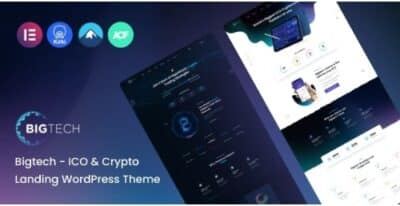 Bigtech ICO & Crypto Landing WordPress Theme