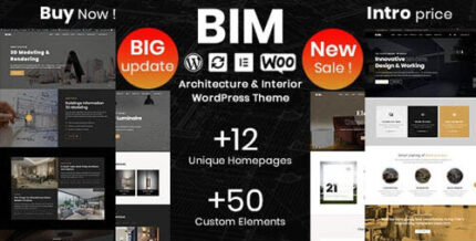 BIM – Architecture & Interior Design Elementor WordPress Theme