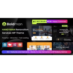 Boldman Handyman Renovation Services WordPress Theme + RTL