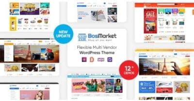 BosMarket Flexible Multivendor Elementor WooCommerce WordPress Theme (12 Indexes + Mobile Layouts)