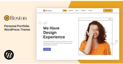 Boston Personal Portfolio WordPress Theme