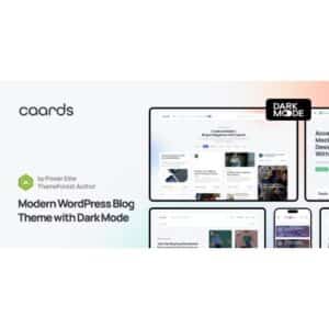 Caards Modern Blog & Magazine WordPress Theme with Dark Mode