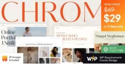 Chroma - Photography Portfolio WordPress Theme