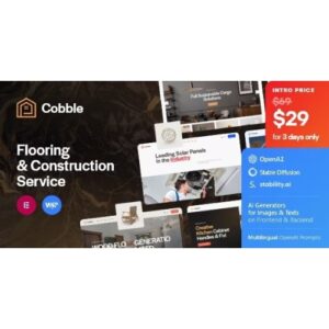 Cobble Flooring & Construction Service WordPress Theme