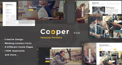 Cooper – Creative Responsive Personal Portfolio WordPress Theme
