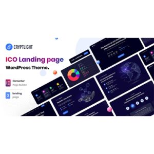 Cryptlight ICO NFT AI Landing Page WordPress Theme