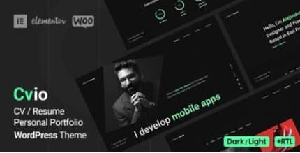 Cvio - Personal Portfolio WordPress Theme