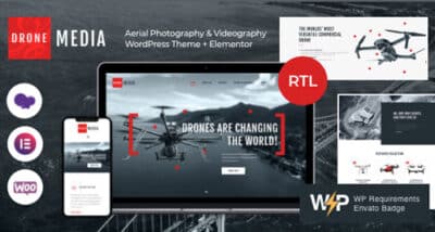 Drone Media | Aerial Photography & Videography WordPress Theme + Elementor