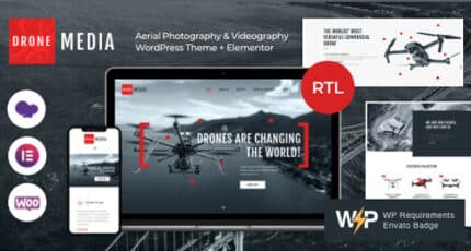 Drone Media | Aerial Photography & Videography WordPress Theme + Elementor