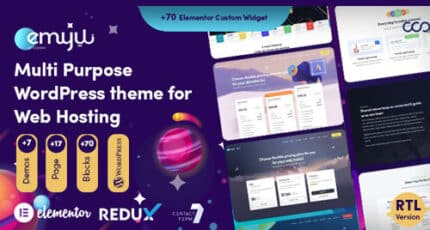 Emyui – Multipurpose Web Hosting WordPress Theme