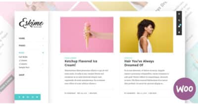 Eskimo – Minimal Personal WordPress Blog & Shop Theme
