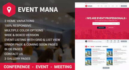 Event Management WordPress Theme