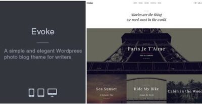 Evoke Photo Stories WordPress Blog Theme