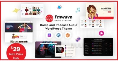 Fmwave Radio Station WordPress Theme + RTL