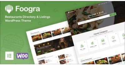 Foogra Restaurants Directory & Listings WordPress Theme