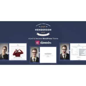 Henderson vCard & Resume WordPress Theme