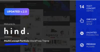 Hind – Multi Concept Portfolio & Photography WordPress Theme