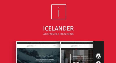 Icelander – Accessible Business Portfolio & WooCommerce WordPress Theme