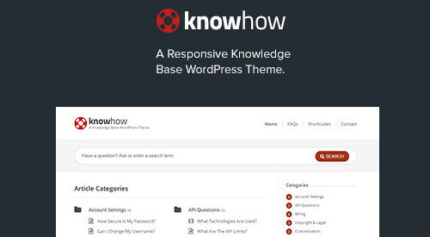 KnowHow – A Knowledge Base WordPress Theme