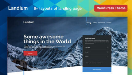 Landium – APP Landing Page WordPress