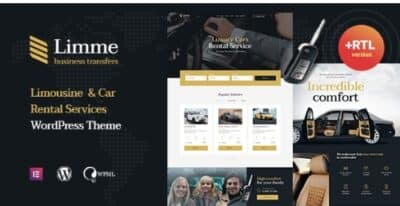 Limme Limousine Transfers & Car Dealer WordPress Theme + RTL