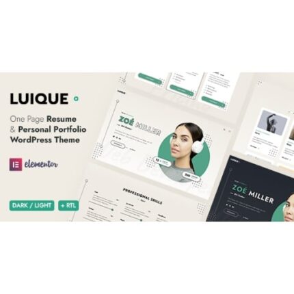 Luique - Personal Portfolio WordPress Theme