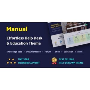 Manual Documentation, Knowledge Base & Education WordPress Theme